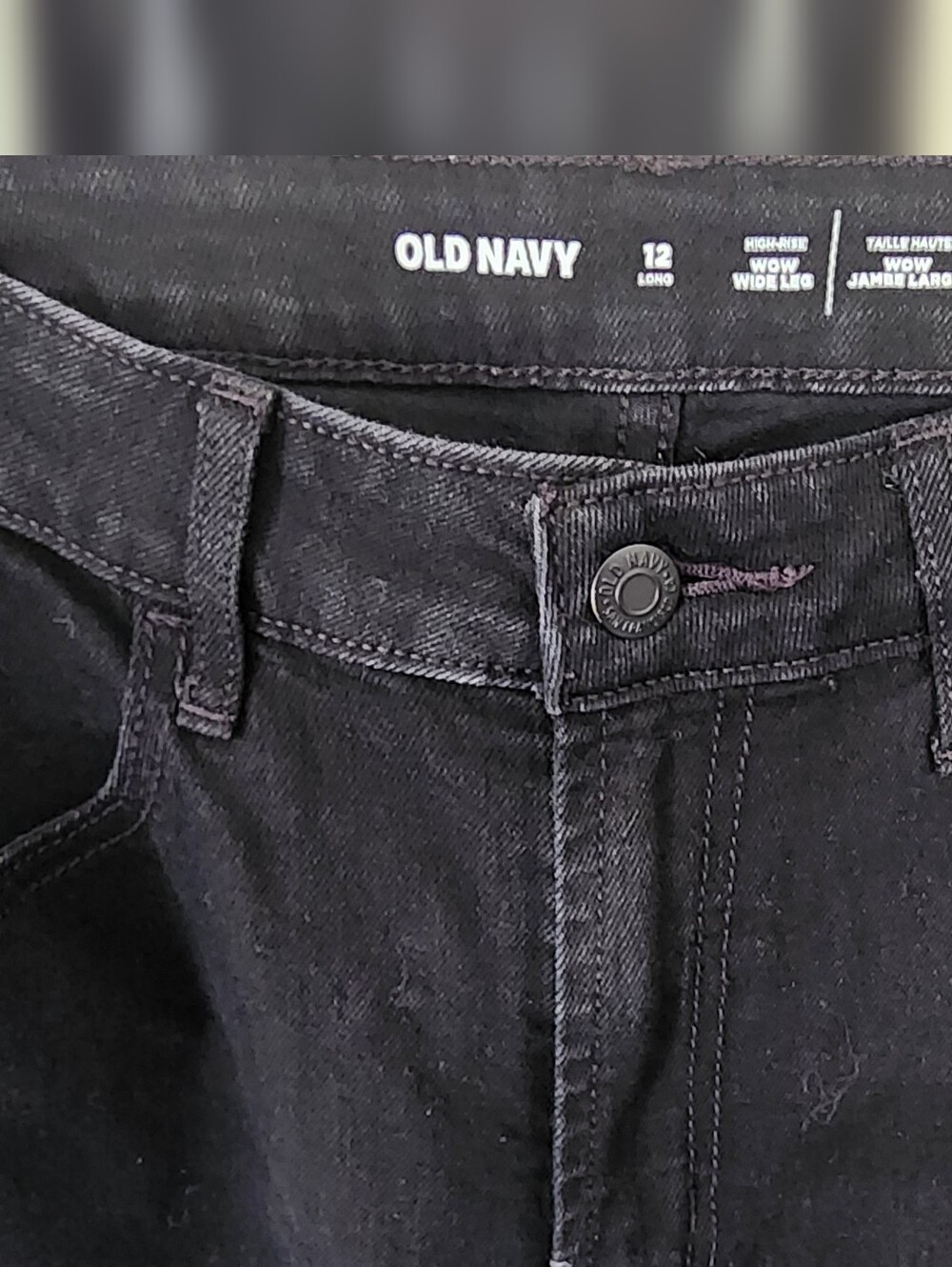 Old Navy Black High-Rise WOW Wide-Leg Jeans - Picture 10 of 10